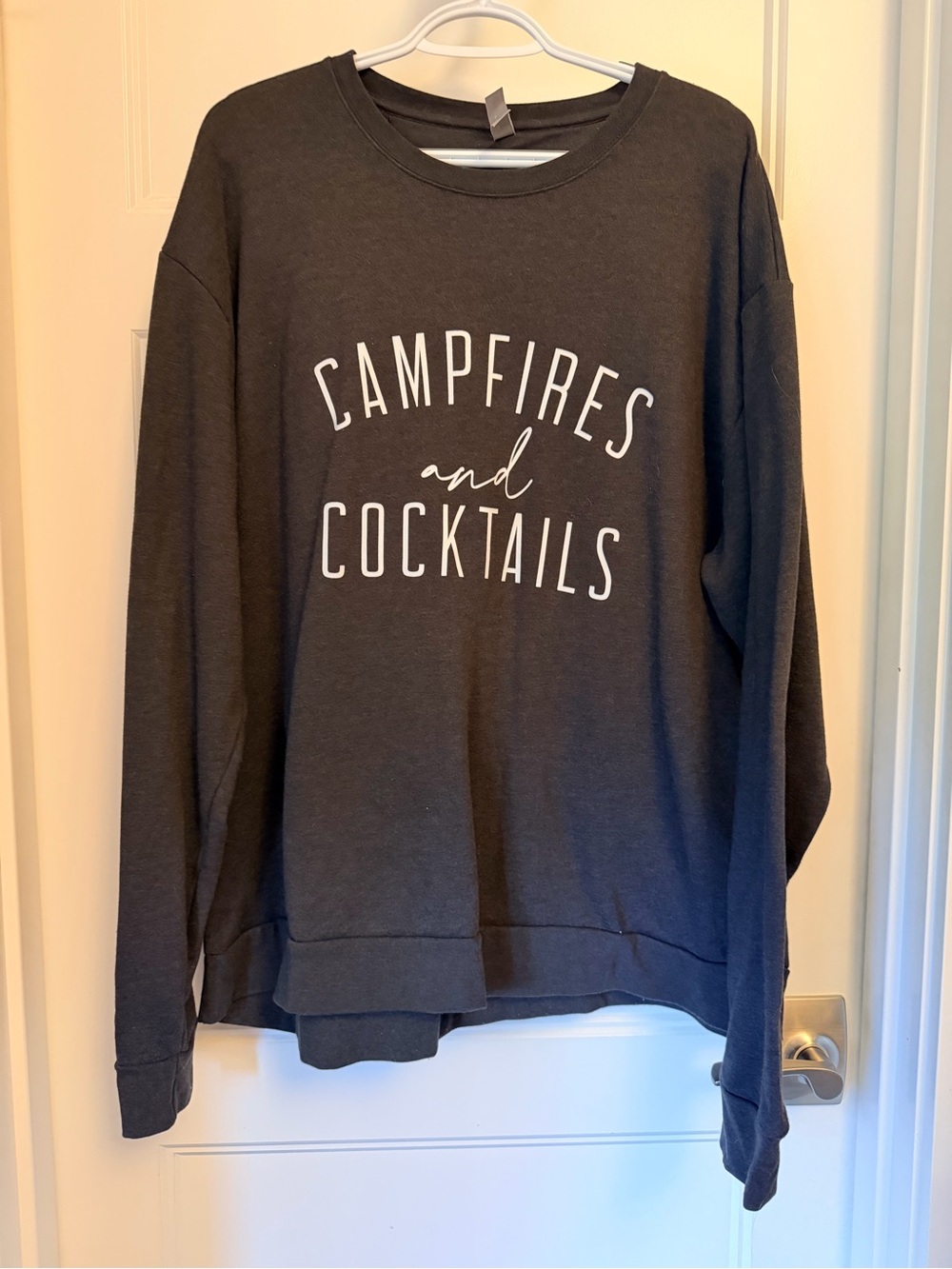 Next Level Apparel Campfires and Cocktails Sweatshirt - Dark Gray